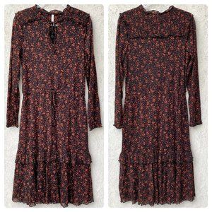 NWT Summum Woman Amsterdam Luxury Jersey Floral Midi Dress Sz L